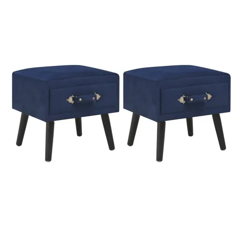 vidaXL Nachttische 2 Stk. Blau von vidaXL
