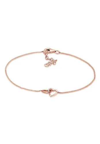 Elli Armband Herzen Verschlungen Lovely 925 Silber - Silberarmband mit zwei ineinander verschlungenen Herzen, symbolisiert Liebe und Verbundenheit. Perfekt als Geschenk oder zum Verleihen eines besonderen Touchs zu deinem Outfit.