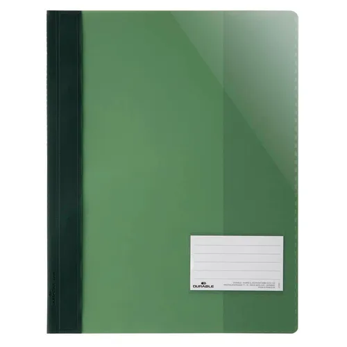 DURABLE Schnellhefter Kunststoff grün DIN A4 überbreit 25 - Mappen & Hefter, hochwertiger PVC Schnellhefter in grün für DIN A4 überbreite Unterlagen – ideal für eine organisierte Ablage.