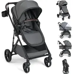 COSTWAY 3in1 Kombikinderwagen für Babys, Grau