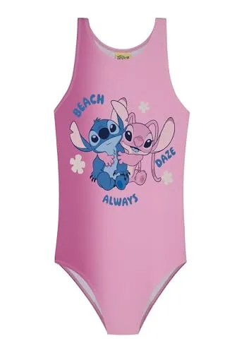 Disney Stitch Badeanzug Mädchen Rosa - Einteiliger Schwimmanzug für kleine Disney-Fans - Badeanzüge für Mädchen: Wunderschöner einteiliger Badeanzug mit Stitch-Design, perfekt für Strand und Freibad. Stylisch und bequem – ein ideales Geschenk für kleine Badenixen.