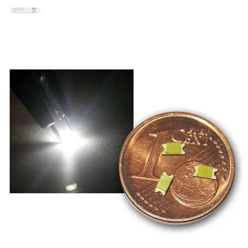 SMD LEDs 1206 Weiß, pure-weiße mini LED SMDs white bianco blanc wit cold kalt 20
