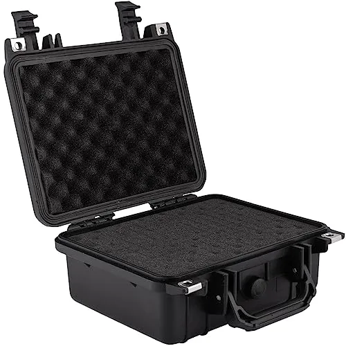 SEVICO Universalbox Kamera-Schutzkoffer robuste Schutzkoffer aus Kunststoff mit Schaumstoffpolsterung und Druckausgleichsventil - Ideal für Elektronik und Kameraausrüstung Outdoor-Fotokoffer