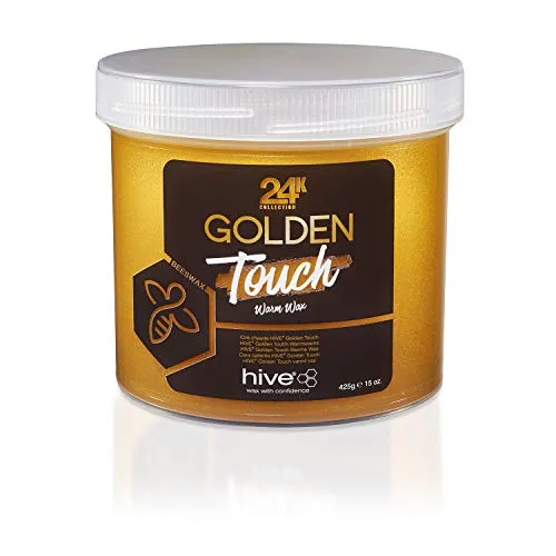 Hive Golden Touch Warmes Wachs 425 g – 24K Collection – weich und sanft, mit Glycerylrosinat und reinem weißem Bienenenwachs, Allzweckwachs für alle Haut- und Haartypen
