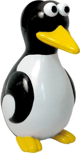 WEDO Brillenhalter Pinguin schwarz/weiß/gelb Polyresin 4,6 x 5,2 x 9,3 cm