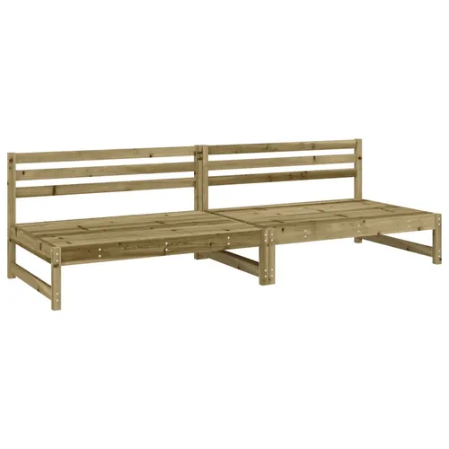 vidaXL Garten-Mittelsofas 2 Stk. aus imprägniertem Kiefernholz - Gartenmöbel aus robustem, imprägniertem Kiefernholz für langlebigen Gebrauch im Freien. Ideal für gemütliche Stunden mit Familie und Freunden, modular kombinierbar für individuelles Outdoor-Lounge-Set.