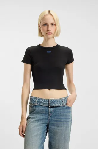 HUGO Baby Tee_B - Damen T-Shirt aus 96% Baumwolle und 4% Elastan, besonders weich und angenehm zu tragen für optimalen Komfort.