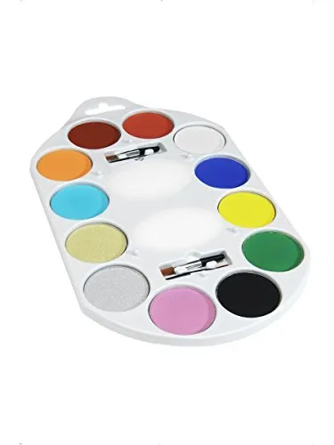 Smiffys Make-Up FX 12 Colour Palette Aqua