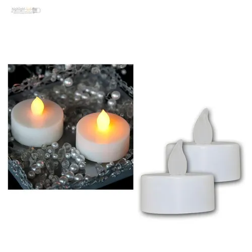 2er Set LED Teelicht flackernd Teelichter elektrisch Kerze Kerzen tealight