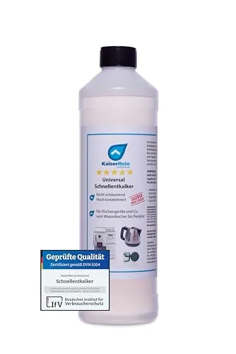 KaiserRein I Universal Schnellentkalker I 1000 ml I Entfernt Kalk Ihrer Haushaltsgeräte in Sekundenschnelle