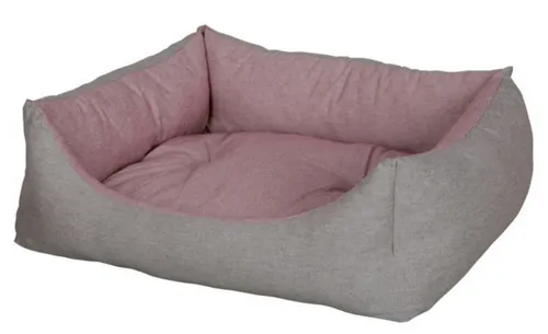 Kerbl Pet 80396 Kuschelbett Golden - 60x70x23cm, rot braun, stilvolles Design mit Wendekissen und bequemer Polyestervlies-Füllung