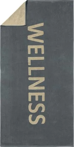 Erwin Müller Saunatuch Walk-Frottier grau-beige Größe 90x180 cm