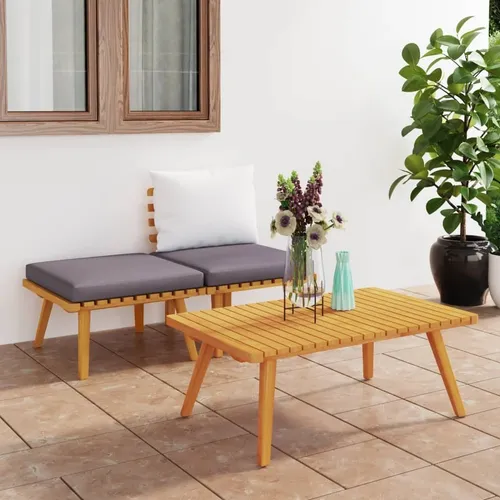 Maison Exclusive 3-tlg. Garten-Lounge-Set mit Kissen aus Akazienholz