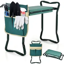 Costway Kniebank, Grün, Metall, 27.5x50x58 cm, Gartenmöbel, Gartenstühle