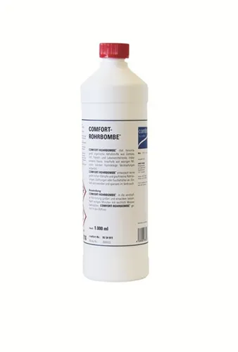 Sanit Chemie Comfort RohrBombe 1000ml - Effektiver Rohrreiniger - Rohrreiniger für organische Abfälle, einfach anzuwenden und sicher für Rohre. Ideal für Haushalte, säurefrei und entwickelt keine gefährlichen Dämpfe.