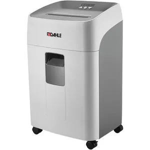 Dahle Aktenvernichter Deskside 404P - Partikelschnitt 4 x 35mm - Aktenvernichter mit 21 Blatt Kapazität, ideal für Büros. Hochwertige Stahlwalzen und 65 Minuten Dauerbetrieb sorgen für Langlebigkeit und Effizienz.