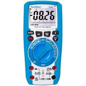 Peaktech P 3443 Digitalmultimeter - Präzise Messungen bis CAT IV 600V - Multimeter für Elektroinstallation, ideal für präzise Messungen bis CAT IV 600V und CAT III 1000V, perfekt für Profis und Hobbyelektroniker.