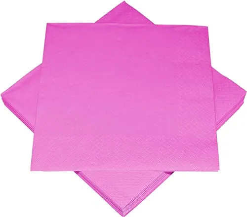Servietten pink * Uni * 20 Stück / 33 x 33 cm