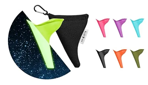 PiPiLOTTA® Frauenurinal für Unterwegs | Pinkelhilfe im Stehen für Festival, Camping, Reisen mit Schutzhülle | Wiederverwendbare Urinella | Urinal für Frauen (Fluoreszierend))