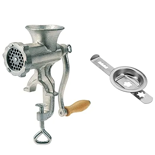 Westmark Fleischwolf-Set 2tlg. mit Spritzgebäckvorsatz - Ersatzteile für Küchenmaschinen: Hochwertiger Fleischwolf mit scharfem Messer und Spritzgebäckvorsatz für vielseitige Zubereitung von Fleisch und Gebäck, ideal für Gastronomie und Zuhause.