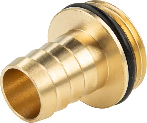 tecuro Schlauchtülle mit Außengewinde (O-Ring) - Ø 20 mm x G 3/4 Zoll, Messing-blank