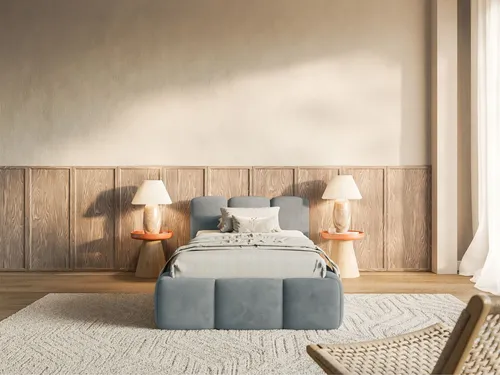 Selsey Kinderbett CLOUDY, 90x200 cm, Samt wasserabweisend - Das Selsey Kinderbett CLOUDY vereint modernes Design mit Funktionalität. Mit seinem stabilen Metallrahmen und dem eleganten Samtbezug ist es ideal für stilvolle Schlafzimmer. Genießen Sie Komfort und Langlebigkeit in einem!