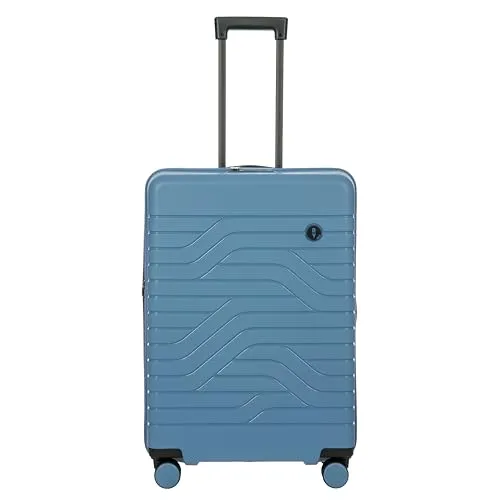BRIC'S Ulisse Trolley 71 cm - Expandable L Grey Blue - Koffer mit 90-100 L Volumen, leicht und widerstandsfähig, ideal für Reisen und bietet viel Platz in zwei Hauptfächern.