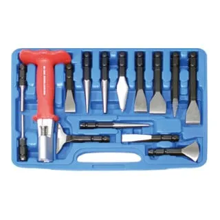 BGS 1641 Meißel- und Durchschläger-Satz 15-tlg. - Werkzeug-Set mit ergonomischem Kunststoffgriff und Abrutsch-Schutz, ideal für präzise Arbeiten und langlebige Nutzung.