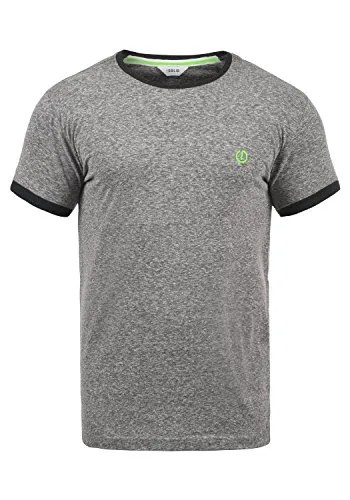!Solid SDBennTee Herren T-Shirt Kurzarm Shirt mit Rundhals-Ausschnitt 100% Baumwolle Regular fit, Größe:S, Farbe:Dark Grey Melange (8288)