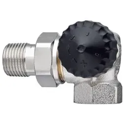 TA Heimeier Thermostat Ventilunterteil StandardWinkeleckform - Zubehör für Elektrowerkzeuge, hochwertiges vernickeltes Rotguss mit 1/2 Zoll Anschluss für optimale Heizungsregulierung.