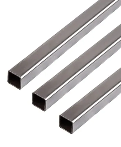 Alberts 3 x Vierkantrohr | Stahl | 1000 x 25 x 25 mm - Metall- & Legierung-Platten, hochwertiger Stahl für stabile Konstruktionen und vielseitige Anwendungen.