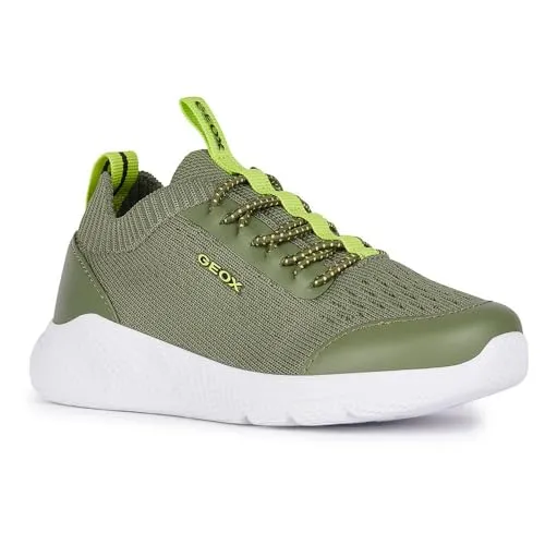 Geox JUNIOR J SPRINTYE Boy Sneakers Military/Lime 29_EU