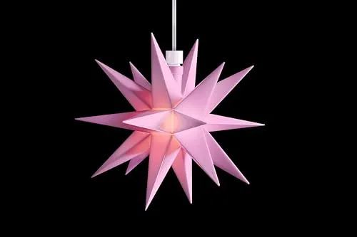 Sterntaler Dekostern - Weihnachtsstern Mini-Stern in Rosa - Weihnachtlicher Zierschmuck, 12cm großer LED Mini-Stern aus Kunststoff mit Timer-Funktion, schafft eine gemütliche Atmosphäre und ist ideal für individuelle Wohnakzente.