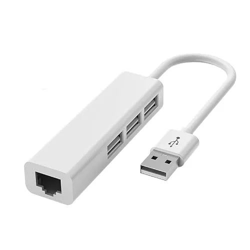 Xingdianfu USB-A auf 3x USB-A und RJ45 Ethernet LAN Adapter Hub Kabel für Laptop, PC, MacBook
