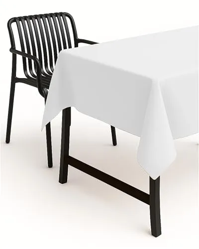 texpot Tischdecke mit Lotuseffekt, weiß oval 160x220 cm - Tischdecken für Innen- und Außenbereich, bügelfrei und mit Fleckschutz durch den innovativen Lotuseffekt für müheloses Reinigen.