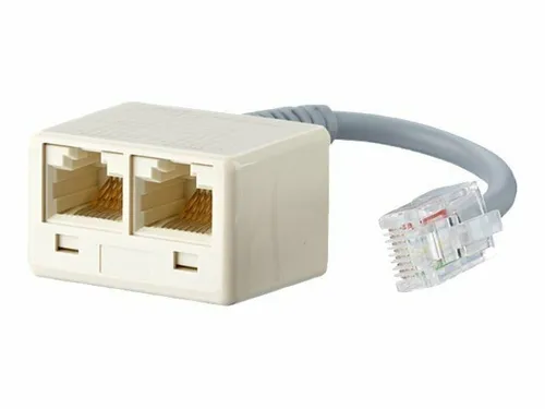 Y Kabel DSL LAN Netzwerk, 1x RJ-45 Stecker, 2 x RJ-45 Buchse, BTR NETCOM
