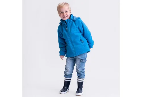 BMS Fleecejacke mit abnehmbarer Kapuze, Skyblue, Größe 92 - Funktionsjacken: Hochwertige Antarctic Clima-Fleecejacke für Kinder, atmungsaktiv und warm, ideal für kalte Tage und Outdoor-Aktivitäten.