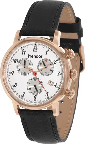 trendor Doreen Damen-Chronograph - Elegante Armbanduhr für Frauen mit sportlichem Chic, roségold ionen-plattiertem Edelstahl und wasserdicht bis 5 bar. Perfekt als Geschenk für jeden Anlass!