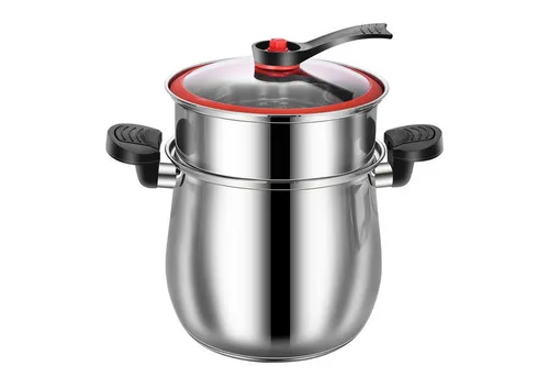 Esun Edelstahl Schnellkochtopf 6L mit Dampfgarer, 22 cm