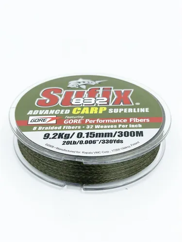 Sufix 832 Advanced Superline 0,15mm 9,2Kg 300m GORE Geflochtene Schnur