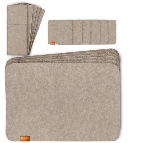 MIQIO Tischset aus Filz in beige von Miqio