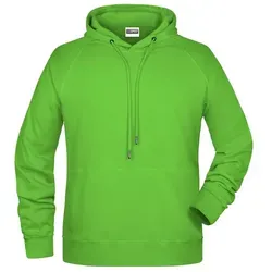 Herren Kapuzensweatshirt 8024 - lime-grün, Größe M - Arbeits- & Schutzkleidung: Hochwertiger Kapuzensweat mit 85% BIO-Baumwolle, angerauter Innenseite und seitlichen Teilungsnähten für optimalen Tragekomfort.