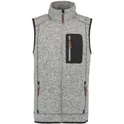 OS Trachten Strickfleece Weste grau, Größe L