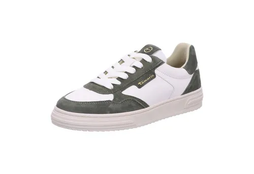 Tamaris Damen Sneaker mit Wechselfußbett - OLIVE, EU 38 - Stylische Damen Sneaker von TAMARIS mit bequemem COMFORT-Lining und herausnehmbarer Einlage. Ideal für den Alltag, aus Leder und Synthetik gefertigt.