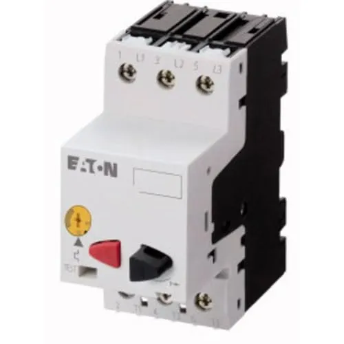 Eaton 278484 Motorschutzschalter PKZM01-10 3-polig - Steckverbinder Zubehör, thermomagnetischer Motorschutzschalter mit einem Einstellbereich von 6,3-10A und hoher Schutzart IP20, ideal für zuverlässigen Motorenschutz.