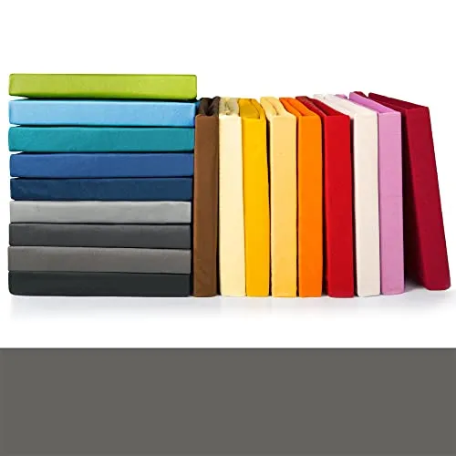 CelinaTex Jade Spannbettlaken 140x200-160x200 cm dunkel grau Microfaser Spannbetttuch Jersey Bettlaken