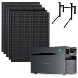 SUNSHARE Ray 1000W Balkonkraftwerk Komplettset mit 2 kWh Speicher - Komplettsystem für Balkon-Solarstrom mit 2 kWh Speicher und stabiler Betonhalterung. Ideal für Mietwohnungen, um den Eigenverbrauch zu steigern und die Energiekosten zu senken.