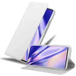 Cadorabo Handyhülle für OnePlus 8 Schutz Hülle in Silber Cover Etui Book Case Booklet