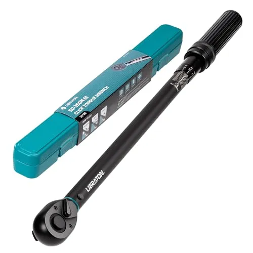 LIBRATON Drehmomentschlüssel 1/2 Zoll, 50–350NM, Drehmomentschlüssel Auto ±3% Genauigkeit, 72-Zahn-Dual-Direction Verstellbarer Drehmoment Set für Auto, Motorrad Reparatur