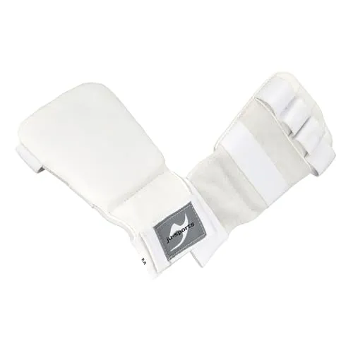 Ju-Sports Handschutz Ju Jutsu Pro - weiß, PU & Leder I Hochwertiger Wettkampf Handschoner für Kampfsport mit Klettverschluss I Für Damen, Herren, Jugendliche & Kinder I Größe XS